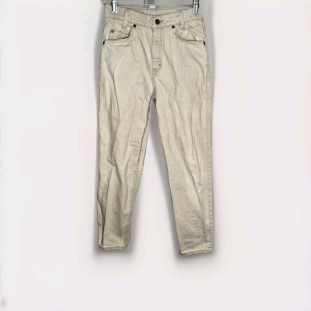 Vintage Levi's Orange Tab 550 Relaxed Fit Student W27 L28 Tan Jeans *Flaw